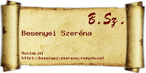 Besenyei Szeréna névjegykártya